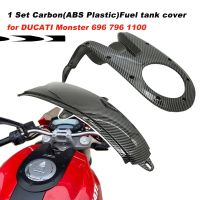 Motorcycle Accessories Carbon Fiber Fuel Tank Upper and Lower Cover for DUCATI Monster 696 796 1100 2008-2012 2014 ABS Plastic