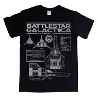 {คลังสินค้าพร้อม XS-6XL} Battlestar Galactica Viper พิมพ์เขียวสเปกโลโก้โคโลโก้ทีวีแขนยาวขนาดใหญ่พิเศษสั้นเสื้อยืดผู้ชายชุดกีฬาของขวัญวันเกิด