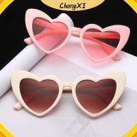 CHONGXI ย้อนยุค แว่นกันแดดหัวใจรัก Clout Goggle ป้องกัน UV400 แว่นตา แว่นกันแดดรูปหัวใจ แว่นกันแดดวินเทจ