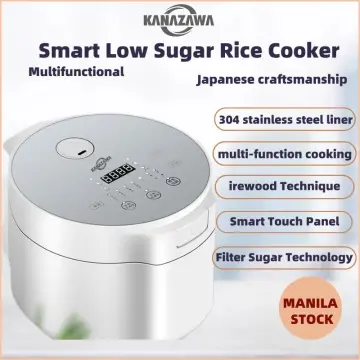 De-Sugar Mini Rice Cooker Low Sugar Starch Rice Soup Congee Steamer 1~2  People - Berryku