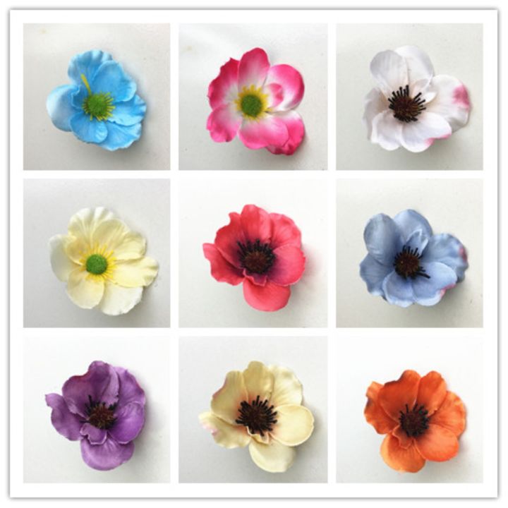 cw-50pcs-15colors-7cm-artificial-silk-poppyheadswedding-decoration-hairpin-wreathaccessoriessupplier