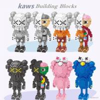 Lele Tide Brand Kaws Building Blocks บล็อกตัวต่อขนาดเล็กและไมโครปริศนาความหนาแน่นสูงสําหรับผู้ใหญ่