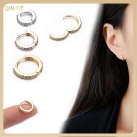 QINJUE 1PC 6/8/10mm Daith Conch Snug Helix Cartilage Tragus ต่างหูฮักกี้ฮูป แหวนจมูก เครื่องประดับร่างกาย CZ เจาะหู