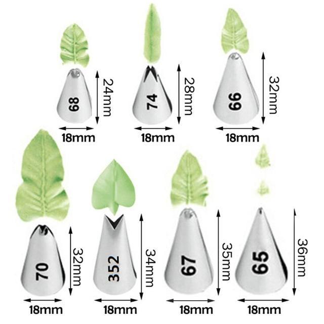 good-quality-congbiwu03033736-แม่พิมพ์คุ๊กกี้ชอคโกแลตอุปกรณ์สำหรับการอบปลายใบไม้7สไตล์โรยหน้าเค้กไอซิ่งหัวฉีดสแตนเลสเค้กขนมอบตกแต่ง