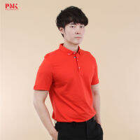 เสื้อโปโล Prima Elite เบา เย็นสบาย ระบายอากาศได้ดี ไม่ขึ้นขุย สีแดงสด PE025 (ชาย) - PMKPOLOMAKER