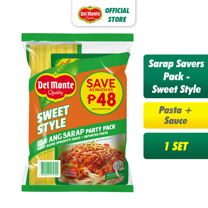 DEL MONTE Sarap Savers Pack Sweet Style (Spaghetti Sauce + Pasta