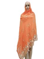 N Muslim Women Scarf Luxury Scarf High Quality 100% Cotton Dubai N Women Islamic Scarf Embroidery