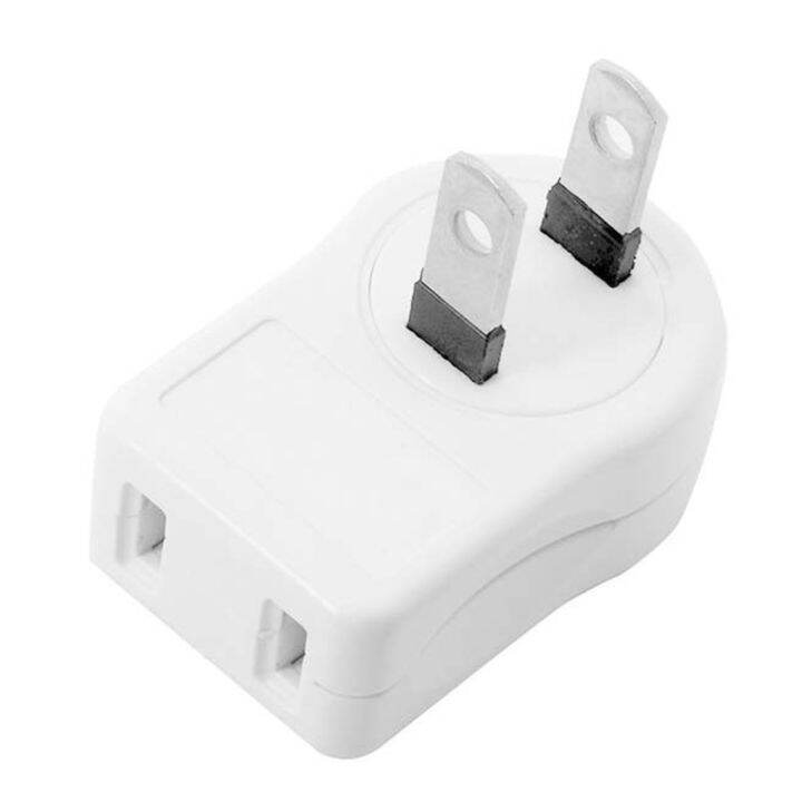Professional 2 Prong to 2 Prong Adapter, White, Plug Extender, Wall