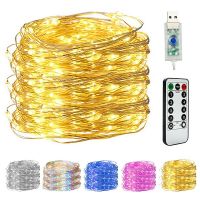 LED Strip Light Room Decor USB With Remote Copper Wire Decorative LED Christmas String Light Outdoor LED Fairy Lights 5M 10M 20M LED Strip Lighting