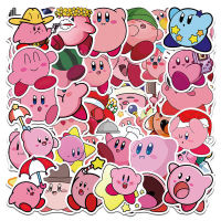 50 Cartoon Kirby Laptop Water Cup Skateboard Guitar Removable No Glue Left Waterproof Sticker