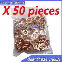 50 Pieces Oil Drain Plug Crush Washer Gaskets OEM 11026-JA00A 11026-01M02 11026JA00A M02 Compatible With Nissan