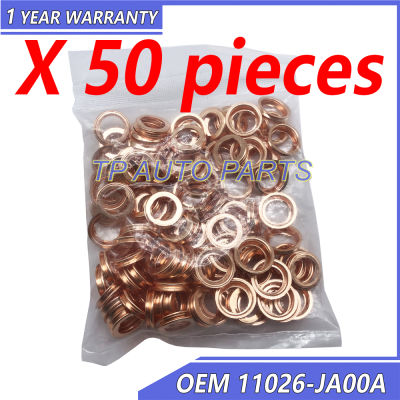 50 Pieces Oil Drain Plug Crush Washer Gaskets OEM 11026-JA00A 11026-01M02 11026JA00A M02 Compatible With Nissan