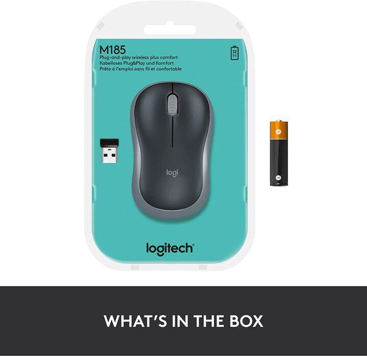 logitech-m185-wireless-mouse-grey-เม้าส์ไร้สาย-สีเทา-ของแท้-ประกันศูนย์-3ปี