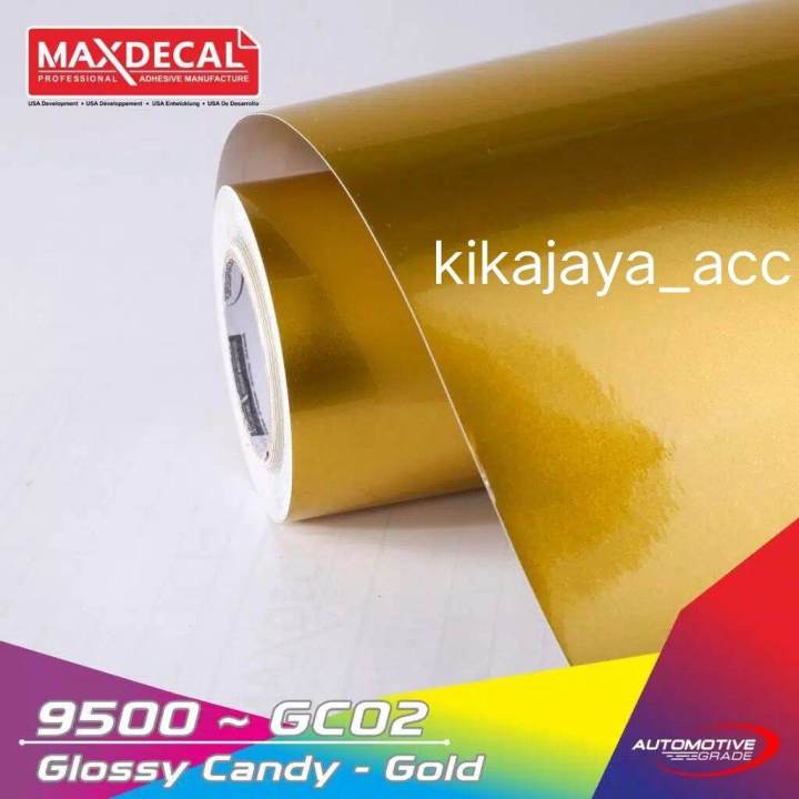 Stiker Skotlet Motor Mobil Gold Glossy Candy Ukuran 1m X 50cm Skotlet