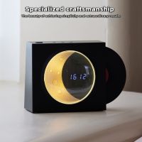Vinyl Record Clock Wireless Speaker With Light Smart Portable Stereo Sound Box For Living Room Home
