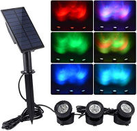 Solar Submersible Pond Lights Multicolor Solar Powered Underwater Night Light IP68 Waterproof Outdoor Ganden Landscape Lights