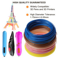 kq0 ปากกา3d พร้อมเส้นใย 5/10ม Stereoscopic Modeling Arts Multi-colors Arts Crafting 3D Printing Pen Supplies Model Printer Tool PLA Filaments Drawing Instrument