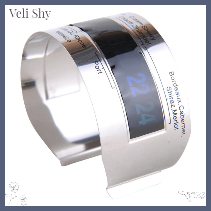 veli-shy-เครื่องวัดอุณหภูมิสำหรับคอไวน์-เครื่องมือบาร์เครื่องดื่มเปิดขวดเครื่องวัดอุณหภูมิแบบมีจอแสดงผล