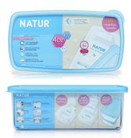 NATUR  เนเจอร์ ถุงเก็บน้ำนม 4 ออนซ์แพ็ค100ถุง ฟรีกล่องพักน้ำนม(1กล่อง)