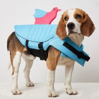 Dog Life Jacket Pet Supplies New Pet Seagull Reflective Swimming Suit Medium Small Large Dog Life Vest