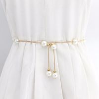 ❤belt for women❤ Adjustable Exquisite Female Acrylic Metal buckle Waistband Waist Chain Belt accessories Pearl Waist Belt