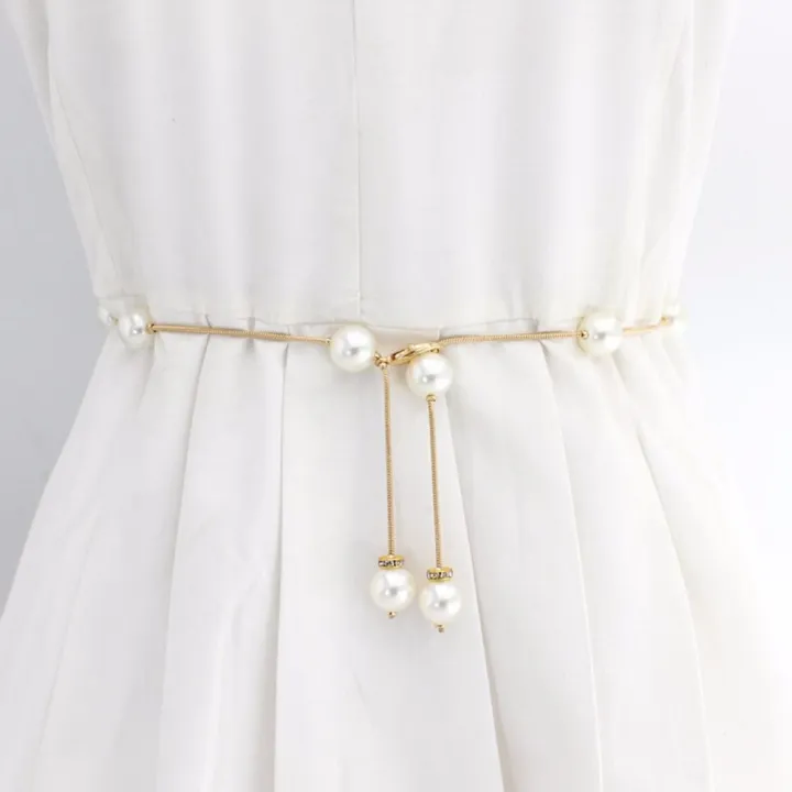 Acrylic Alloy Exquisite Waistband Pearl Waist Belt Waist Chain Belt accessories