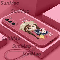 เคสโทรศัพท์ Samsung S22 Plus ซิลิโคนอ่อนนุ่มปกหมวกออกแบบปกสำหรับสาว