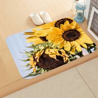 Retro Sun Flower Tape Floor Mat Multiple Choice Funny Entrance Door Mat Living Room Kitchen Non-Slip Carpet Bathroom Doormat