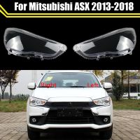 ฝาครอบเลนส์ไฟหน้ากระจกไฟหน้าสำหรับ Mitsubishi ASX 2013 ~ 2018ไฟหน้ารถโป๊ะโคมไฟเคสใส