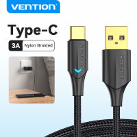 Vention USB ชนิด C สายชาร์จ3A ชาร์จ USB แบบรวดเร็ว USB C ที่ชาร์จวันที่สายไฟสำหรับ Huawei P40ประเภท C สายข้อมูล