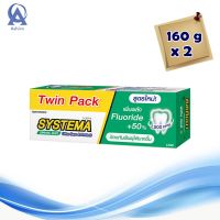 Systema Toothpaste Spring Mint 160g x 2 Tubes Toothpaste . ซิสเท็มม่า ยาสีฟัน สูตรสปริงมิ้นท์ 160 กรัม x 2 หลอด ยาสีฟัน