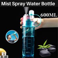 4Colors 600ml PC Mist Spray Water Bottle Summer Ice Kettle product Drinking Bottle Hot Sports New Cold promotion Outdoor P4S8