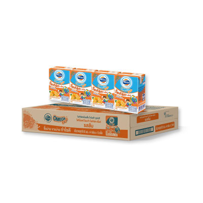 โฟร์โมสต์ โอเมก้า โยเกิร์ตพร้อมดื่มยูเอชที รสส้ม 85 มล. x 48 กล่อง