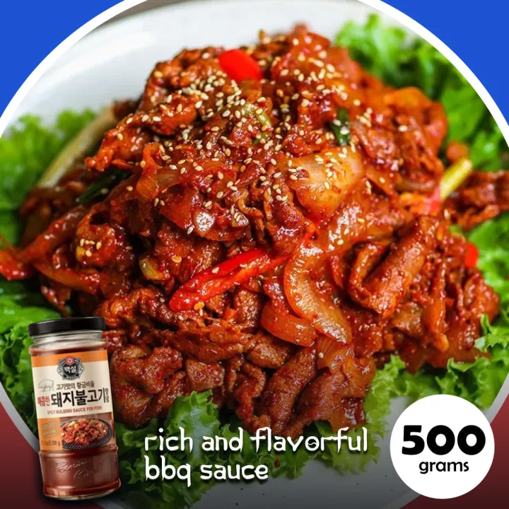 KOREAN BBQ SAUCE SPICY BULGOGI MARINADE FOR PORK 500g Lazada PH