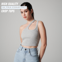 Serena Crop-Top - Grey (READY-TO-SHIP)