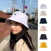 {You have a hat} 23ฤดูร้อนสำหรับทุกเพศหมวกไผ่หมวกถังปักโลโก้หมวกบังแดดสำหรับผู้ชายหมวกชาวประมงกลางแจ้งสองด้าน