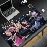 Anime LOL KDA HD Printing Mouse Pad คอมพิวเตอร์พีซี Gamer Complete Xxl โต๊ะเขียนหนังสือขนาดใหญ่คอมพิวเตอร์ล็อคขอบแป้นพิมพ์ Pad Dropshipping