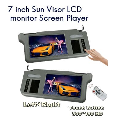 2ชิ้น7นิ้วม่านบังแดดรถยนต์ภายในกระจกมองหลังหน้าจอ Lcd Monitor Dvdvcdgps เครื่องเล่นทีวีกล้องด้านหลังขวาและซ้าย