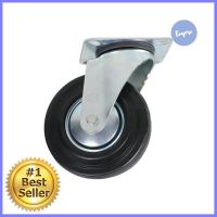 ลูกล้อยาง BK LEON แป้นหมุน สีดำ 5"RUBBER SWIVEL CASTER LEON 5" BLACK **สามารถออกใบกำกับภาษีได้ค่ะ**