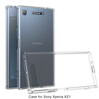 TPU + อะคริลิคป้องกันเคสสำหรับ Sony Xperia XZ1 (โปร่งใส) (มีในสต็อก)