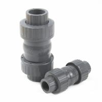 20 63mm UPVC Check Valve Double Union Non-return Value Preventing Back Flow Water Pipe Valve Connectors