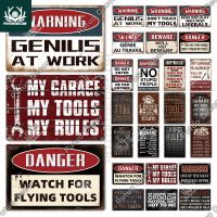 【YF】№❁  Putuo Rules Warning Tin Sign Metal Plate Beware Wall Decoration for Danger Man Cave