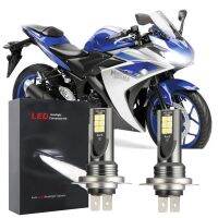 สำหรับ Yamaha YZF R6 2007-2015 R3 2015 2016 2017 (โคมไฟหัว)-ด้านหน้า LED หลอดไฟหน้า6000พัน12โวลต์-32โวลต์สดใสสีขาว Qty2