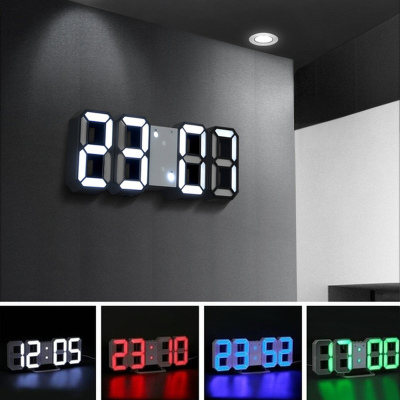 3D Large LED Digital Wall Clock Date and Time Celsius Night Light Display Table Desktop Clock Living Room Alarm Clock Home Decor