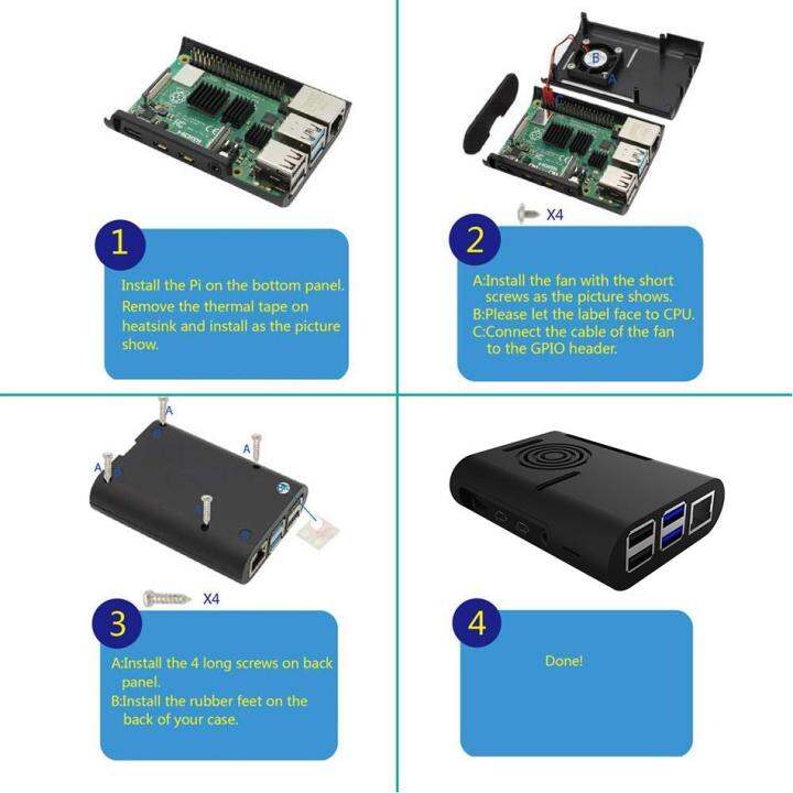 new-hot-fuchijin77-ชุดที่เก็บของอะแดปเตอร์สำหรับ-raspberry-pi-4เคส-rpi4อินเตอร์เฟซใหม่และพิมพ์-c-4b-พร้อมฮีทซิงค์พัดลมทำความเย็น-pi-4รุ่น