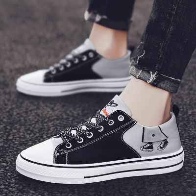 🏅 Canvas mens shoes 2023 new summer casual all-match breathable flat shoes youth skate shoes Korean trend cloth shoes