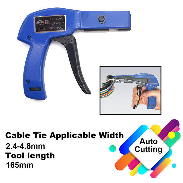 dmCable Tie Tool 2.44.8mm Nylon Cable Tie Fastening Auto Cutting