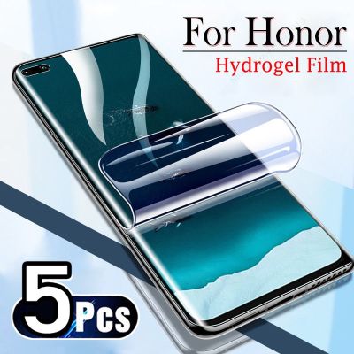 ♀ 5PCS For Honor 70 80 60 50 Pro Plus Full Cover Hydrogel Film Screen Protectors For Honor X9A X8A X7A 9X 8X 10 Magic 4 Pro 5 Lite