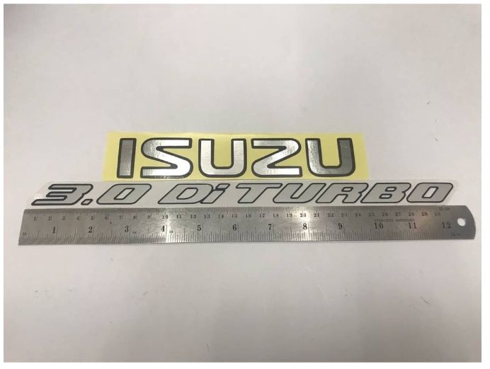 สติ๊กเกอร์ดั้งเดิมติดท้ายรถ-isuzu-คำว่า-isuzu-2-5-di-turbo-isuzu-2-5-diturbo-isuzu-3-0-di-turbo-isuzu-3-0-diturbo-sticker-ติดรถ-แต่งรถ-อีซูซุ