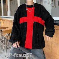 Pullover ₪ 2023ใหม่แฟชั่นของผู้ชายแตกแบบสวมหัวสำหรับคู่รักแนวสตรีทแบบฮิปฮอป